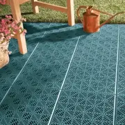 10 Interlocking Tiles Indoor Outdoor Path Mat Patio Walkway Barbecue DIY GREEN