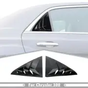 For 11-23 Chrysler 300 ABS Black Side Window Louvers Air Vent Shades Cover Trim (for: Chrysler)