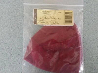 Longaberger Fabric Liner in paprika red for 2011 Tree Trimming Holly Berry NEW