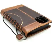 Genuine Full Leather Case For Apple iPhone 13 Mini Wallet football Cards Cover