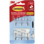 3M Command Utensil Hooks Clear Value Pack 6 pack