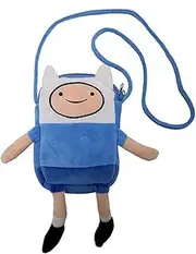 Mfacl Plush Backpack, Plush Bag Adventure Time Plush Toy Bag Gift School Bag Kids Toy Birthday Gift Blue 20cm
