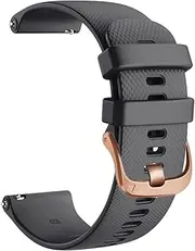 [ISOUDE] 18 20 22mm Silicone Rose Gold Buckle Strap For Garmin Venu 2 2S SQ Vivoactive 3t 4 Smart Band Sport Wristband Bracelet Watchband