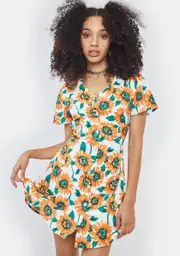 [Daisy Street] Floral Skater Mini Dress