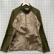 NEW Cabela’s 1/4 Zip Camo Pullover Women Medium Outfit Her Brown Green 20.5x25.5