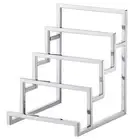 Clutch Purse Display Stand 4 Layer Wallet Display Metal Clutch Riser - Silver