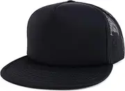 [Armycrew] Oversized XXL 5 Panel Flat Bill Foam Trucker Mesh Back Baseball Cap