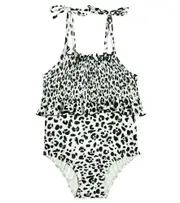 [Suncracy] Suncracy Leopard-print swimsuit Y 2 white