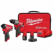 Milwaukee M12 FUEL 12V Brushless Cordless Hammer Drill and Impact Driver 3497-22