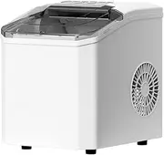 Ice Maker Countertop, Small Ice Makers with Removable Ice Basket, Self-Cleaning, 8 Mins Fast Makering, Ice Cube Maker for Home/Kitchen/Office/Bar