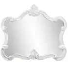 28" White Framed Accent Mirror