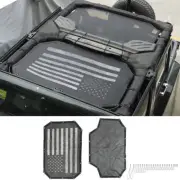 Black Bikini Sunshade Mesh Shade Cover Anti-UV for Jeep Wrangler JK JKU 2007-17