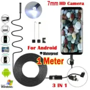 6LED USB Snake Endoscope Borescope HD Inspection Camera Scope for Android Type C