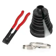Universal Split CV Boot Kit Driveshaft Stretchy Rubber Outer Gaiters Easy Fit boot+plier