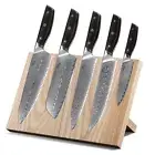 6x TURWHO Bread Slicing Santoku Chef Knife Japanese Damascus Steel Knife Block