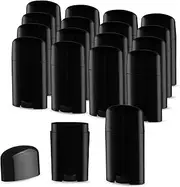 18 Pack 1.7oz Black Empty Deodorant Containers Top-Fill DIY Deodorant Tubes Refillable Travel Plastic Deodorant Bottles Cosmetic Containers For Deodorant Lip Balm Aromatherapy Etc.