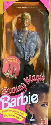 RARE 1992 Earring Magic Ken Doll #2290 in Barbie Movie NEW. Box a Little Damaged