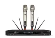 Professional Dual UHF Wireless Microphone Karaoke System w/ PLL True Diversity