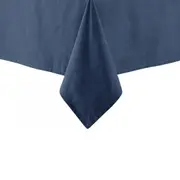 Base Navy Linen Look 100% Cotton Tablecloth