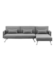 [Sarantino] Mia 3-seater Corner Sofa Bed in Dark Grey