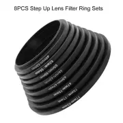 8PCS Step Up Filter Ring 49-52MM 52-55MM 55-58MM 58-62MM 62-67MM 67-72MM 72-77MM
