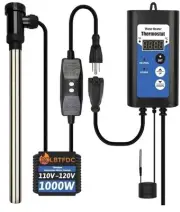 1000W Titanium Immersion Water Heater with Temp Control GFCI