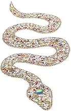HOMSFOU Snake Rhinestones Applique Sparkling Crystal Patch for Clothing Shoes and Accessories Easy DIY Decoration for Unique Style Versatile Snake Badge for Creative Embellishment