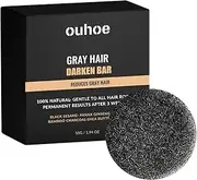 Gray Hair Darken Bar Soap Natural Charcoal Sesame Extract Nourishing Moisturizing Shampoo Bar for Men and Women Suitable for Beard Eyebrows Use (1)