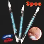 3 Pcs Painting UV Gel Nail Art Design Brushes Drawing Brush Dotting Pen Tool Set