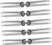 Cabilock 10pcs Stainless Steel Cream Horn Molds for Croissant Baking Tubular Design Reusable Pastry Forms Easy to Clean for Appetizers and Desserts