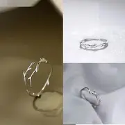 Sterling Silver Open Ring / Set 03 - Set of 3 Pcs - Silver - One Size