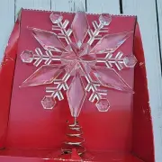 New Star Snowflake Christmas Tree Topper 9"