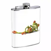 Frog Em1 Flask 8oz Stainless Steel Hip Drinking Whiskey