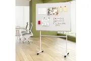 90x120cm Standing Whiteboard with Wheels Magnetic Double-Sided Erase Board