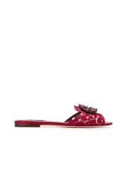 Dolce & Gabbana Rainbow Lace Broochdetail Slides