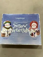 Longaberger Cookie Mold Snow Friends Snowball Flurry Ceramic 1999 NIB D43