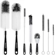 ALINK 8-Pack Bottle Cleaning Brush Set - Long Handle Bottle Cleaner for Washing Narrow Wine/Beer Bottles, Thermos,Tumbler,Sports Water Bottles, Kettle Spout/Lid Brush, Straw Brush