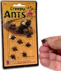 CREEPY BLACK ANTS 8 Tiny Fake Bed Bug Joke Gag Prank Gift Toy Funny Gross Spider