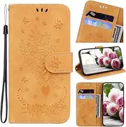 Cover Compatible with Samsung Galaxy S20 FE 5G,Compatible with Samsung Galaxy S20 Fan Edition 5G / S20 Lite 5G Magnetic Closure Card Slot Flip Stand Yellow