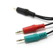 NEW 6' PC Gaming Headset 3.5mm to Dual 2.5mm Splitter Cable for Turtle Beach X41