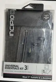 Incipio Universal Essentials Kit - Earbuds, Pouch, Stylus for 7" Tablet/e-Reader
