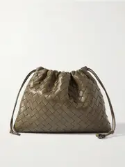 [Bottega Veneta] Bottega Veneta - Intrecciato Leather Pouch - Taupe - One size One size Brown