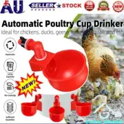 1-12pcs Automatic Chicken Water Cup Waterer Poultry Drinker Feeder Drinking Bowl