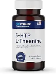 Serenity Formula Supplements for Emotional Wellness with 5-HTP (100mg), L-Theanine (400mg), Vitamin B6 (10mg), Vitamin B12 (30mcg), Magnesium (100mg). Doctor Formulated, Magnesium Stearate Free.