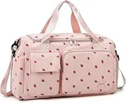 Small Gym Bags for Women, Travel Duffle Bag with Shoes Compartment, 4 in 1 Carry on Weekender Overnight Bag with Dry Wet Separated Pocket, Sport Gym Tote Bag for Yoga, Dance, Swimming, Workout, Ballet