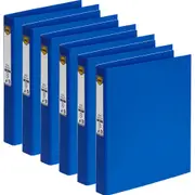 Marbig Ring Binder File Folder PE 25mm 2D A4 Marine Blue Box 6