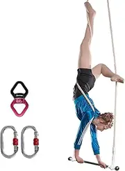 PRIOR FITNESS Professional Aerial Trapeze Bar Set, Premium Steel Trapeze Bar with 2M Rope for Aerial Acrobatics, for Indoor & Outdoor Use, Ideal for Aerial Yoga Swing Dance and Circus Performances