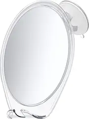 HONEYBULL Shower Mirror Fogless for Shaving - with Suction, Razor Holder for Shower & Swivel, Small Mirror, Shower, Bathroom Mirror, Bathroom Accessories, Holds Razors (Extra-Large)