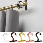 Curtains Rod Holders Hooks Drapery Rod Sturdy Wall-Mounted Single Bracket Hooks
