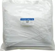 1000 Pack 4 Inch Cable Zip Ties Heavy Duty Self Locking Nylon White 18 Lbs